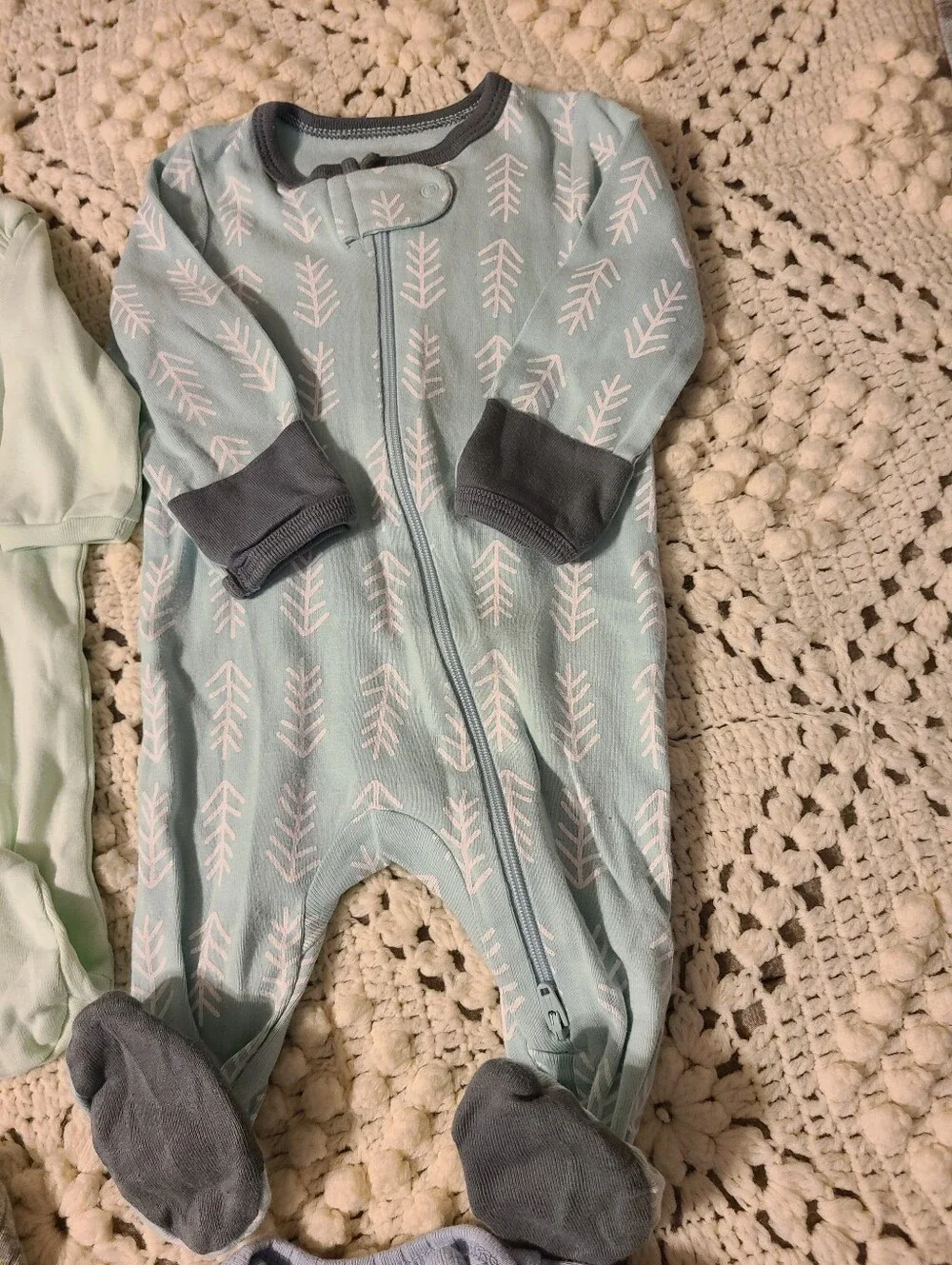 Baby Onesie Bundle - Blue, Mint, Gray & White